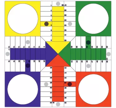 Klassisk ludo møbler mærkat - TenStickers