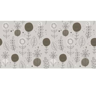 Folie til møbler med blomsterligt minimalistisk mønster - TenStickers