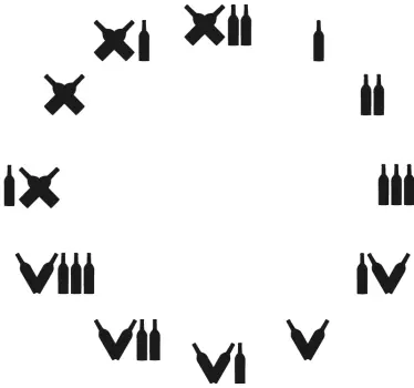 Klistermærke med vinflasker - TenStickers