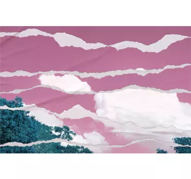 Folie til møbler i lyserød skyhorizont - TenStickers