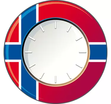 Norge væg ur klistermærke - TenStickers