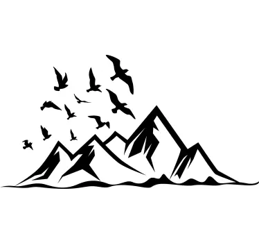 Majestætiske bjergtoppe natur klistermærke - TenStickers