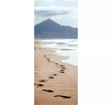 Fodaftryk på strandbrusebadet - TenStickers