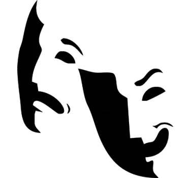 Teatermasker dekorativt klistermærke - TenStickers