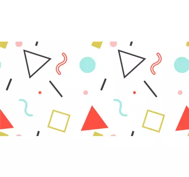 Folie til møbler med livlige geometriske elementer - TenStickers