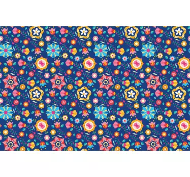 Folie til møbler med farverigt blomstermønster - TenStickers