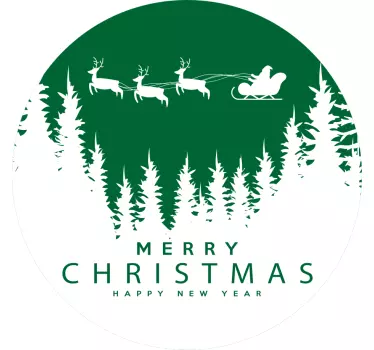 Glædelig jul med julemønstre baggrundsvindue - TenStickers