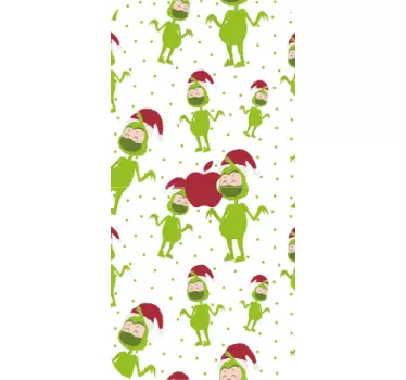 God jul med maske ansigt iphone klistermærker - TenStickers