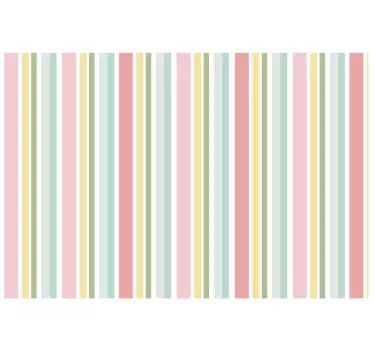 Pastelfarver i flerfarvet stribet design til møbler - TenStickers