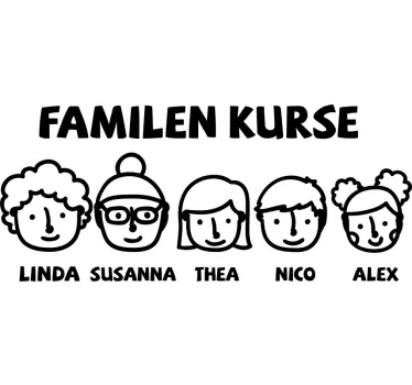 Postkasseklistermærke til hele familien - TenStickers