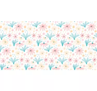 Pastelfarver blomstermønsteroverførsler til møbler - TenStickers