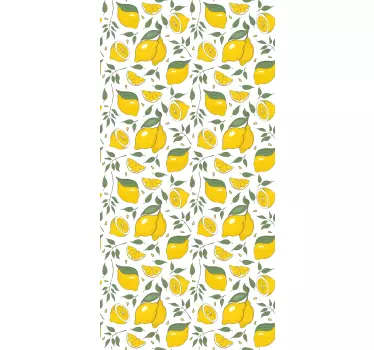 Citroner og blomster tropiske mærkater til møbler - TenStickers