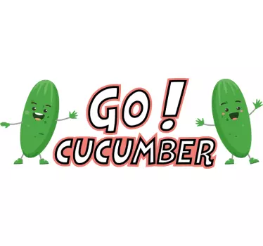 Gå agurk citat vægmærke - TenStickers