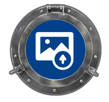 Tilpasses ubåd porthole ocean wall sticker - TenStickers
