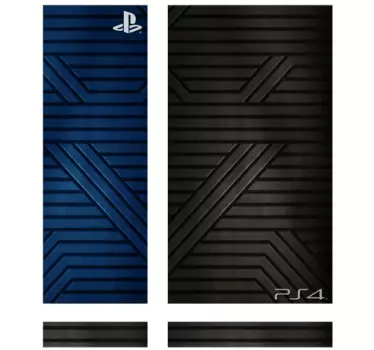 PS4 sticker metal look - TenStickers