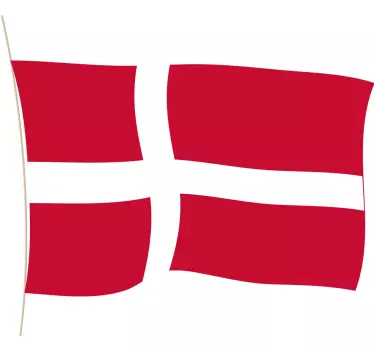 Det danske nationalflag Flag stickers - TenStickers