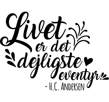Wallsticker til stuen "Livet er et vidunderligt eventyr" - TenStickers