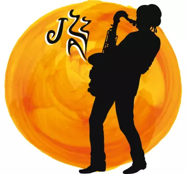Klistermærke til jazz-saxofonist - TenStickers