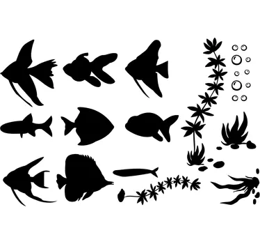 Akvarium fisk spejl mærkat - TenStickers