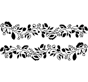 Spejl blomsterklistermærke - TenStickers