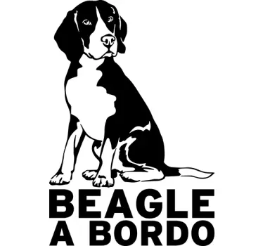 Vinilo decorativo beagle a bordo klistermærke - TenStickers