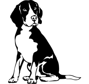 Beagle hundevægklistermærke - TenStickers