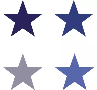 Blå stjerner dekorative klistermærker - TenStickers