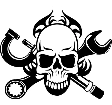 Dekorativt kranium Klistermærker til motorcykel - TenStickers
