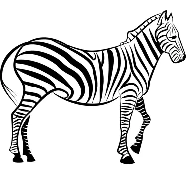 Zebra profil klistermærke - TenStickers