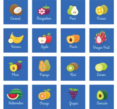 Frugt køkken klistermærke - TenStickers
