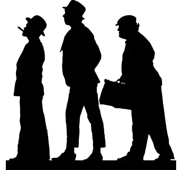 Silhuet af olsen-banden silhouette wallstickers - TenStickers