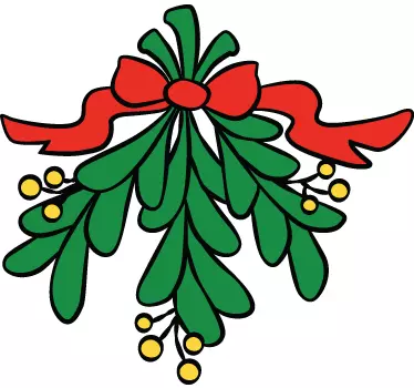 Dekorativ klistermærke til jul mistelten - TenStickers