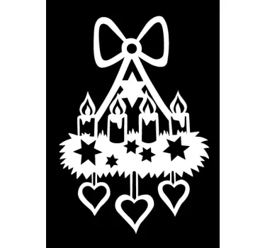 Julestickers adventskrans - TenStickers