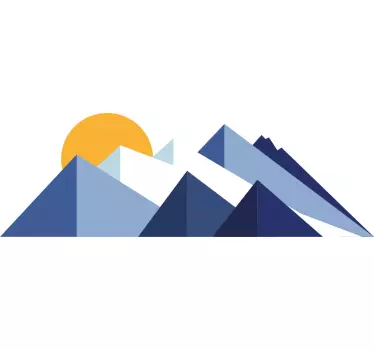 Mont blanc geometrisk stue wallsticker - TenStickers