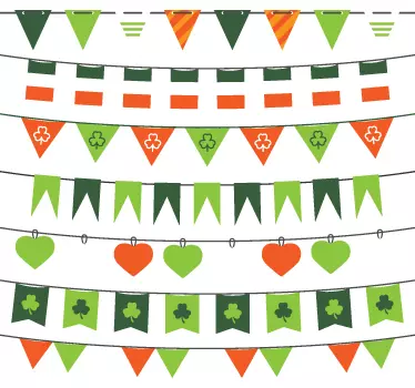 Helgen patrick's dag bunting klistermærke - TenStickers
