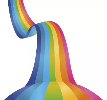 Regnbue bølge dekorative mærkater - TenStickers