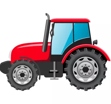 Wallstickers til børn Rød traktor vægklistermærke - TenStickers