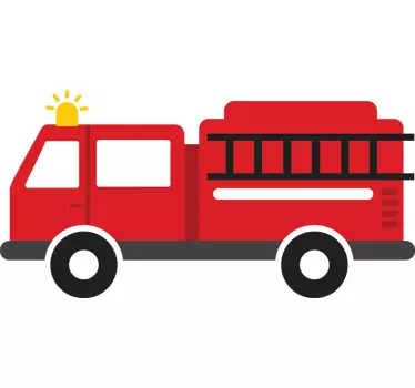 Brandbil væg klistermærke - TenStickers