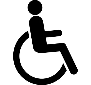 Handicapskilt wallstickers til dør - TenStickers