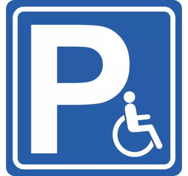 Handicapparkeringsskilt parkering klistermærker - TenStickers