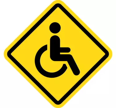 Handicapskilt stickers til bil - TenStickers