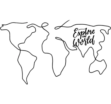 Udforske verden wall stickers verdenskort - TenStickers
