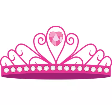 Prinsesse krone klistermærke - TenStickers