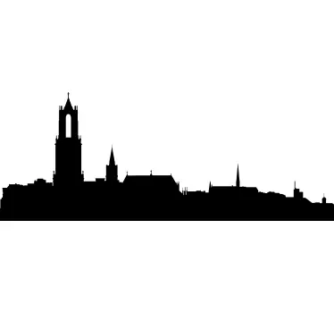 Utrecht profil silhuet vinyl vægdekor - TenStickers