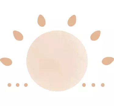 Abstrakt minimal sol natur stickers - TenStickers