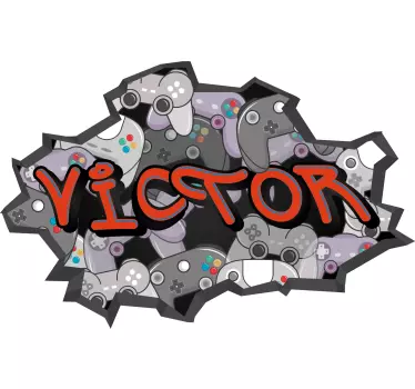 Grafitti controller wallsticker - TenStickers
