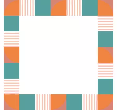 Farverig geometrisk ramme wallsticker dyr - TenStickers