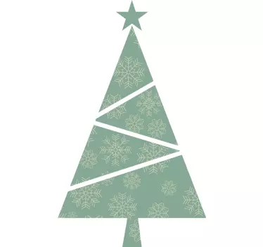 Geometrisk juletræ sticker - TenStickers