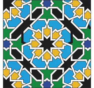 Solsikke mosaik flise sticker - TenStickers