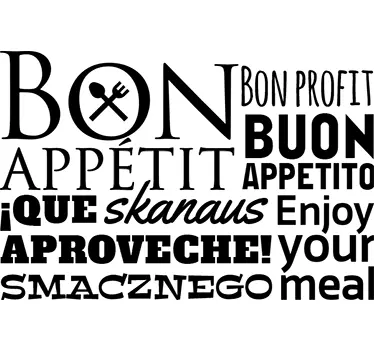 Klistermærke med bon appetit - TenStickers